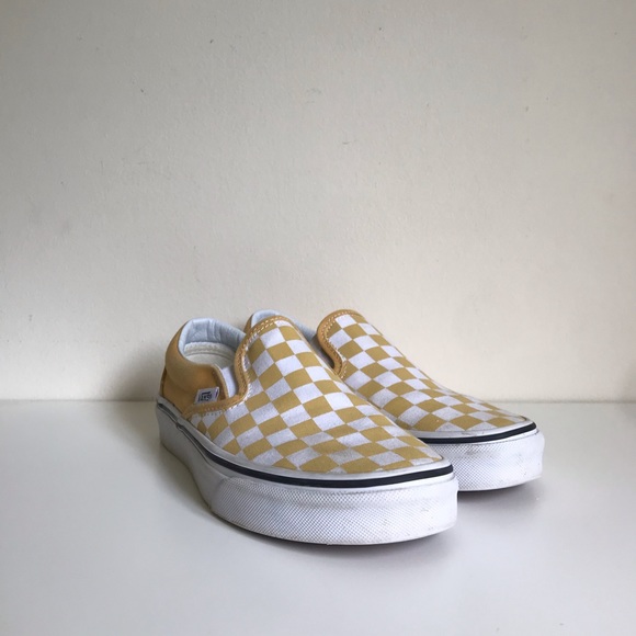 checkered slip on shoes